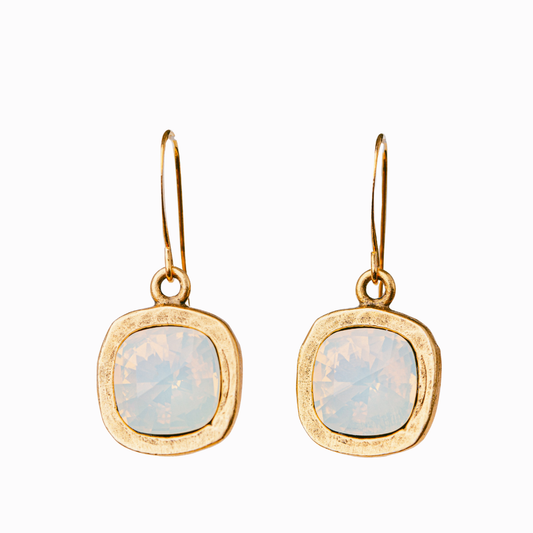 NOVA WHITE OPAL  EARRINGS